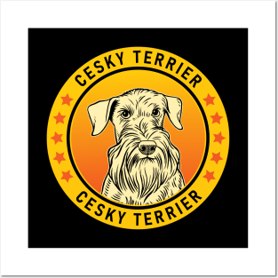 Cesky Terrier Dog Portrait Posters and Art